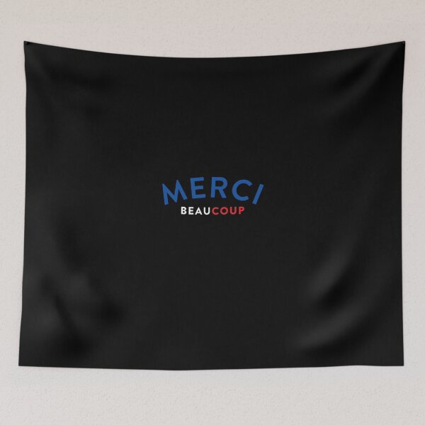 Item preview, French Flag Colors Merci Beaucoup French Slogan designed and sold by Evrallimee.