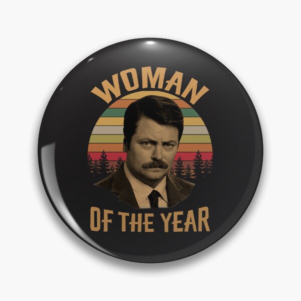 Item preview, Woman of The Year Vintage Retro Ron Swanson Parks and Recreation Classic T-Shirt designed and sold by AndreaWecker.