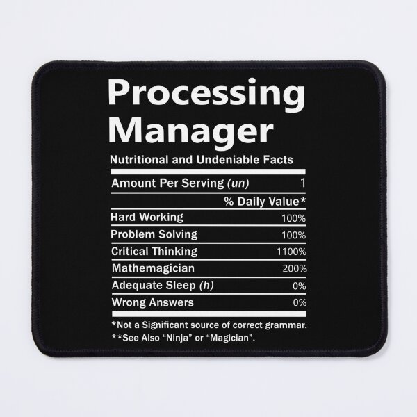 Item preview, Processing Manager  T Shirt - Nutrition Factors Job Gift Item Tee designed and sold by wardorion9.