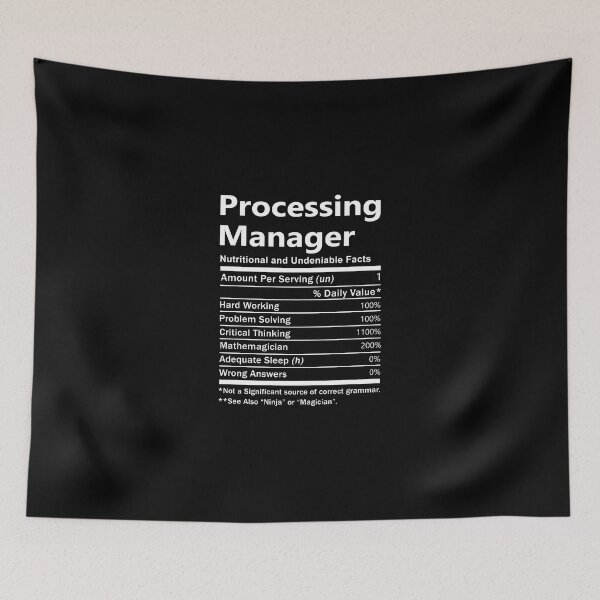 Item preview, Processing Manager  T Shirt - Nutrition Factors Job Gift Item Tee designed and sold by wardorion9.