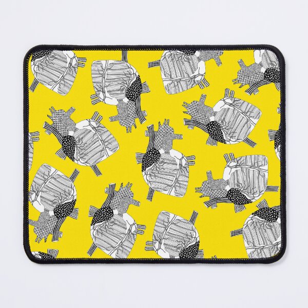 Item preview, Anatomical Hearts on Yellow designed and sold by fogoosherie.