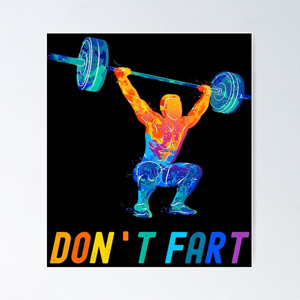 Gym Fitness Workout Gifts Don't Fart Weightlifting Fitness Gym Throw  Pillow, 18x18, Multicolor