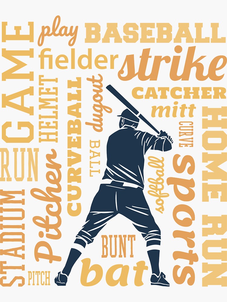 "Game Day Baseball quotes design Softball design" Sticker by varalee87