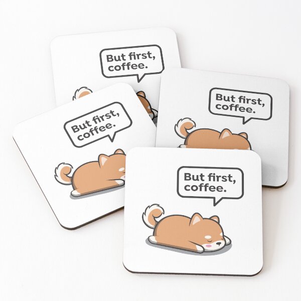 Item preview, But first, coffee (Shiba Inu) designed and sold by thedogewhispers.
