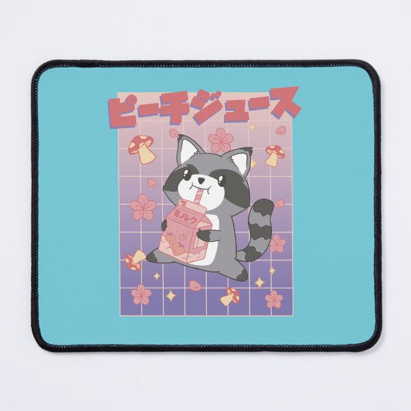 Item preview, Kawaii Raccoon Drinking Peach Juice designed and sold by MrEddie10.