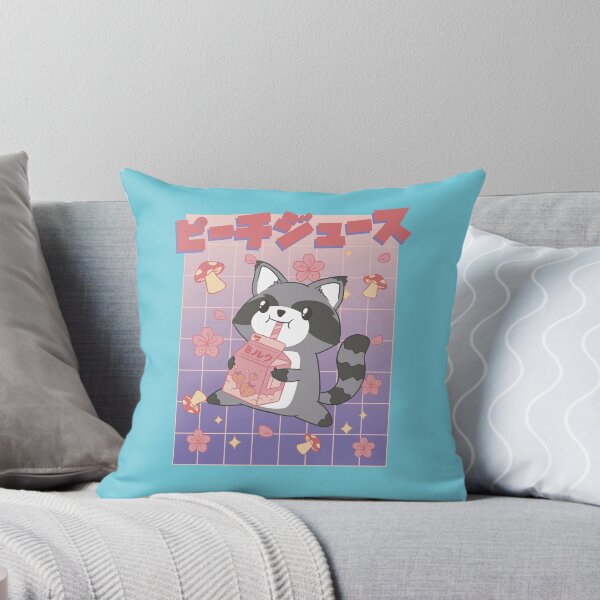 Item preview, Kawaii Raccoon Drinking Peach Juice designed and sold by MrEddie10.