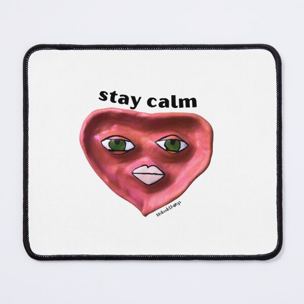 Item preview, Stay Calm Sunset Pink Heart Dude| lilsboobthangs designed and sold by lilsboobthangs.