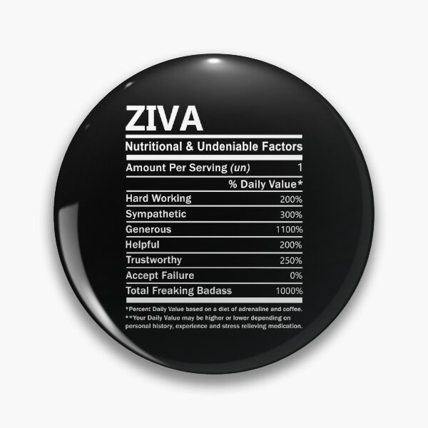 Item preview, Ziva Name T Shirt - Ziva Nutritional And Undeniable Factors Gift Item Tee designed and sold by geniajmk13.