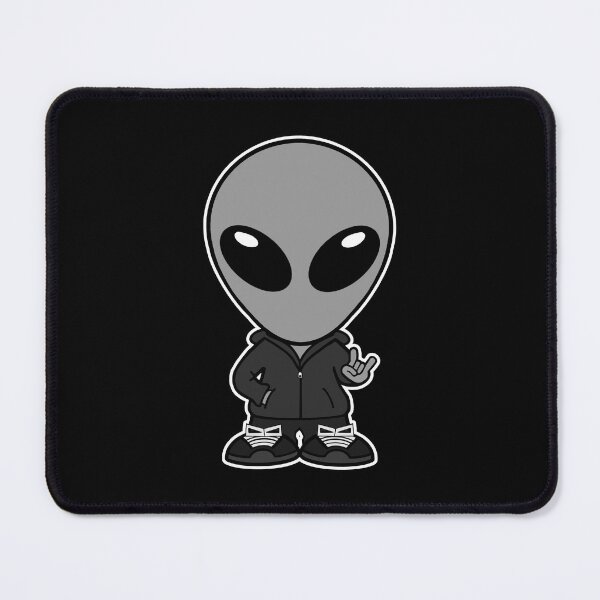 Item preview, Alien Holding Up 'Rock On' Hand Sign designed and sold by SpaceAlienTees.