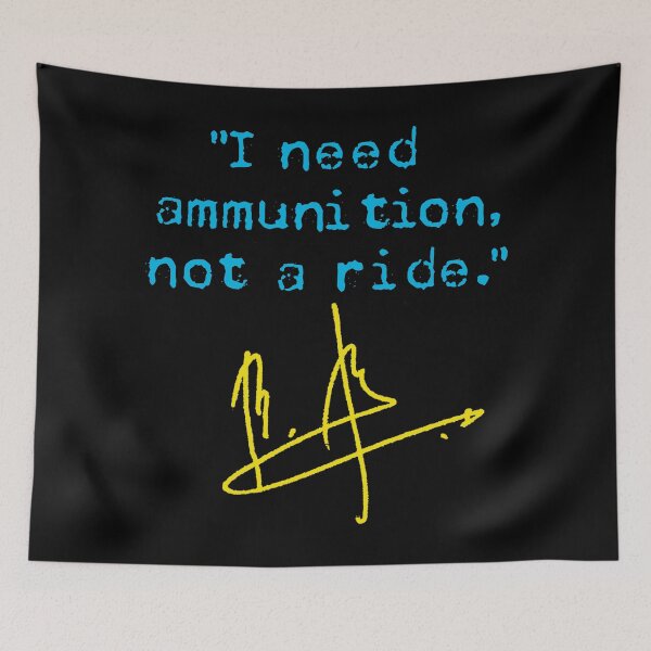 Item preview, I need ammunition not a ride (Blue Yellow Ukrainian Flag Edition) designed and sold by Thelittlelord.