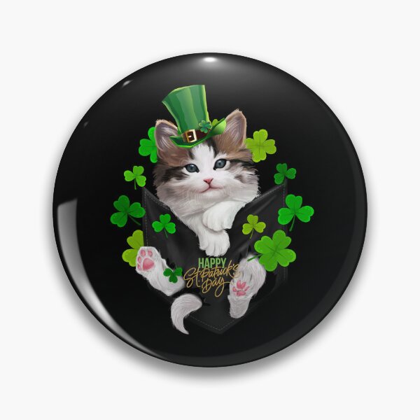 Item preview, St Patrick's Day Irish Saint Patrick's Shamrock Happy Cat designed and sold by Barnissim.