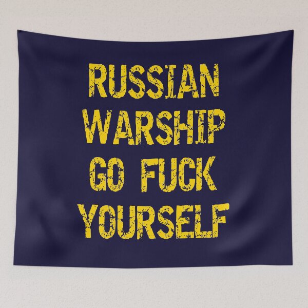 Item preview, Russian Warship Go Fuck Yourself designed and sold by HappySchnapper.