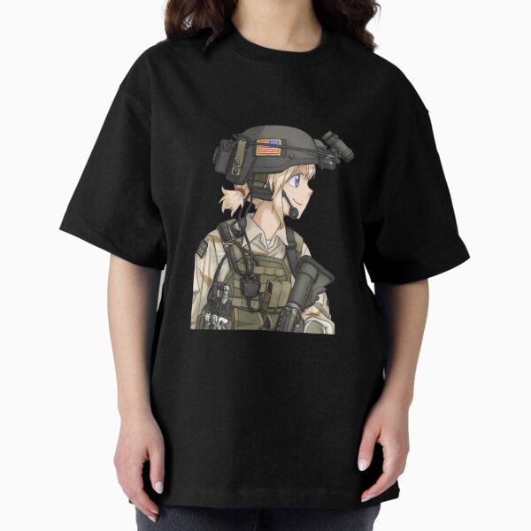 Vista previa del artículo con la obra «Waifu asiente chica del ejército», diseñado y vendido por ThompsonBeauty.