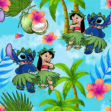 Funda y vinilo para iPad for Sale con la obra «Los amigos de Stitch y Lilo»  de trangnguyenvn88