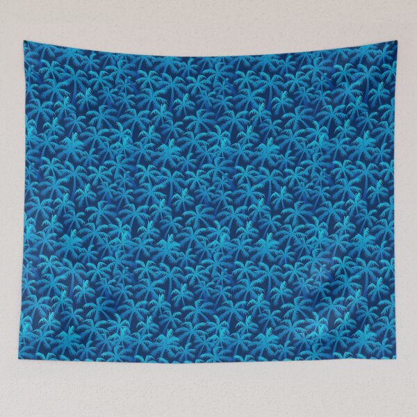 Item preview, Tropical blue palm trees designed and sold by AdamFahey.