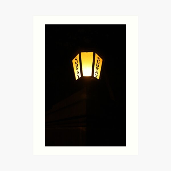 Subway Entrance Light Art Print