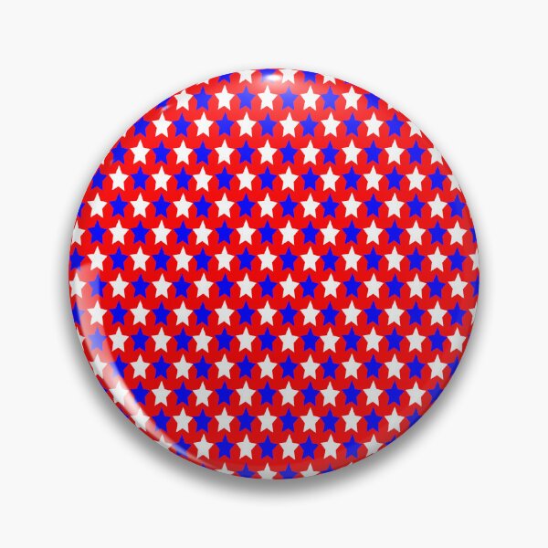 Item preview, Red background with a bunch of tiny white and blue stars: gift idea, decor, accent piece, decorations, home, office, work space, flag days designed and sold by Becky Hunter.