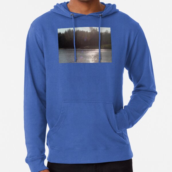 view across Trojan pond, near Goble, Oregon with flare Lightweight Hoodie