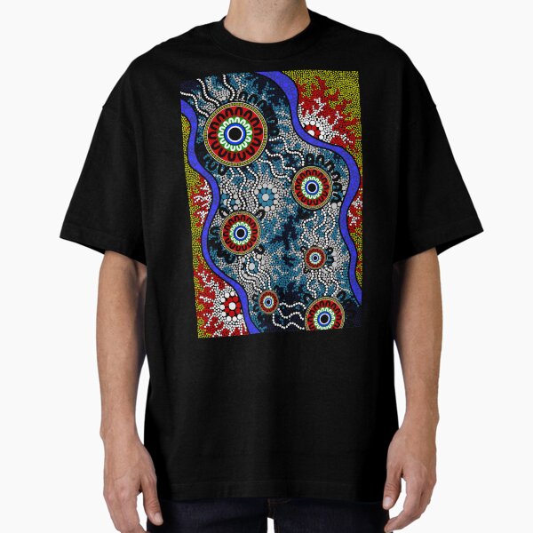 Vista previa del artículo con la obra «Arte aborigen auténtico - Camping Dots», diseñado y vendido por HogarthArts.