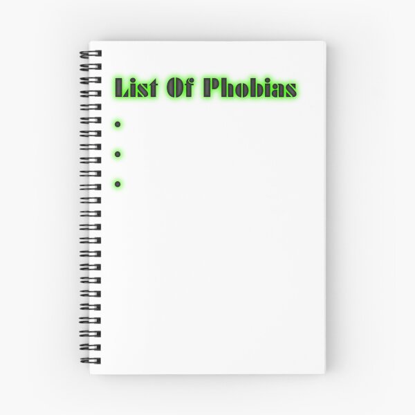 Item preview, List of phobias designed and sold by kattilako.