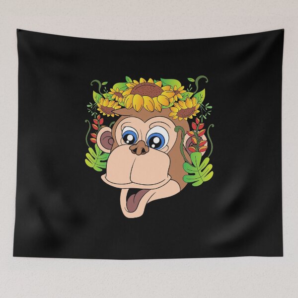 Item preview, Zoo Animal Flowers Monkey designed and sold by bestshirtdesign.
