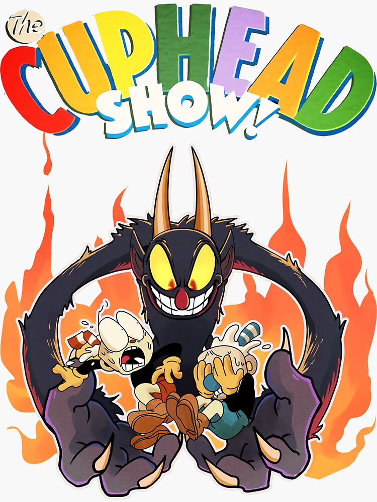 Cuphead Mugman & Bendy Fan Art Sticker 