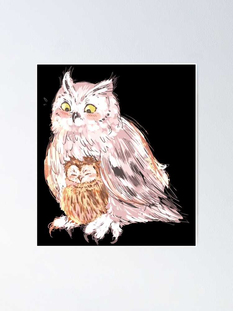 Haikyuu Bokuto Akaashi Owl Sticker Poster By Gretaboone Redbubble