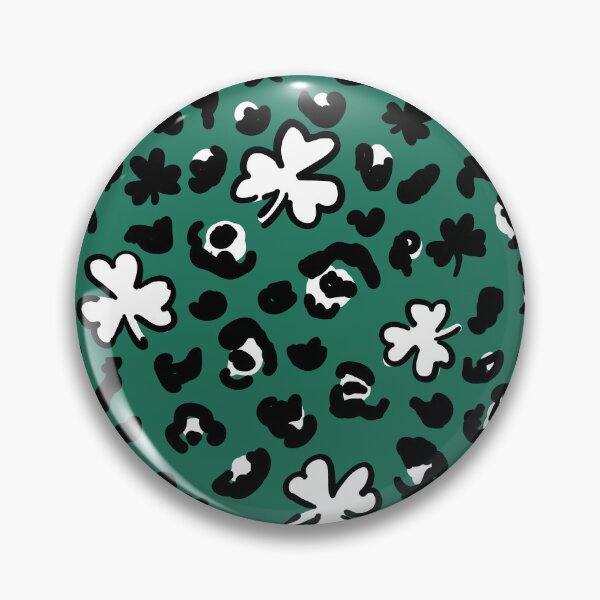 Item preview, Green St Patrick's day themed Shamrock Leaves Leopard Pattern designed and sold by mrhighsky.