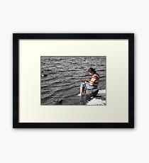 Lakeside Thinker Framed Print