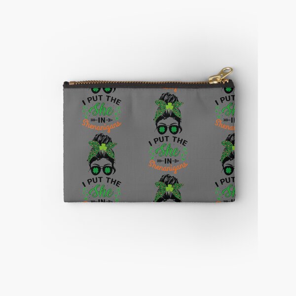 Item preview, Funny St Patricks Day Messy Bun I Put the She In Shenanigans designed and sold by Theparticular.