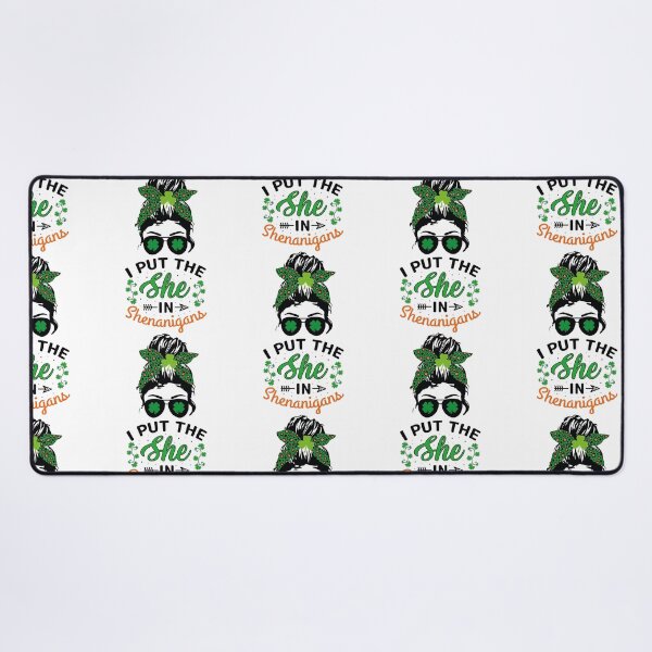 Item preview, Funny St Patricks Day Messy Bun I Put the She In Shenanigans designed and sold by Theparticular.