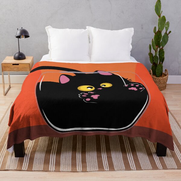 Item preview, Black kitty in bowl designed and sold by AnnArtshock.