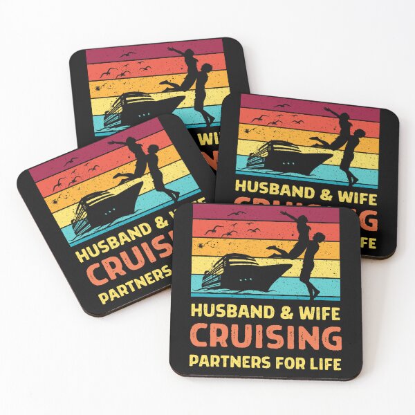 Item preview, Husband And Wife Cruising Partners Cute Vacation Summer Cruise Getaway designed and sold by retrodesigner14.