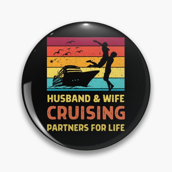 Item preview, Husband And Wife Cruising Partners Cute Vacation Summer Cruise Getaway designed and sold by retrodesigner14.