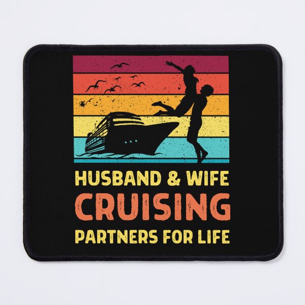 Item preview, Husband And Wife Cruising Partners Cute Vacation Summer Cruise Getaway designed and sold by retrodesigner14.