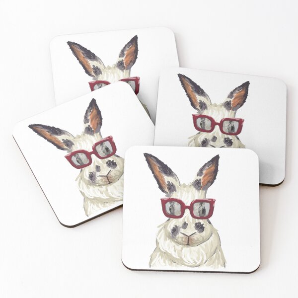 Item preview, Cute Bunny with Glasses designed and sold by Anonymous Badger.