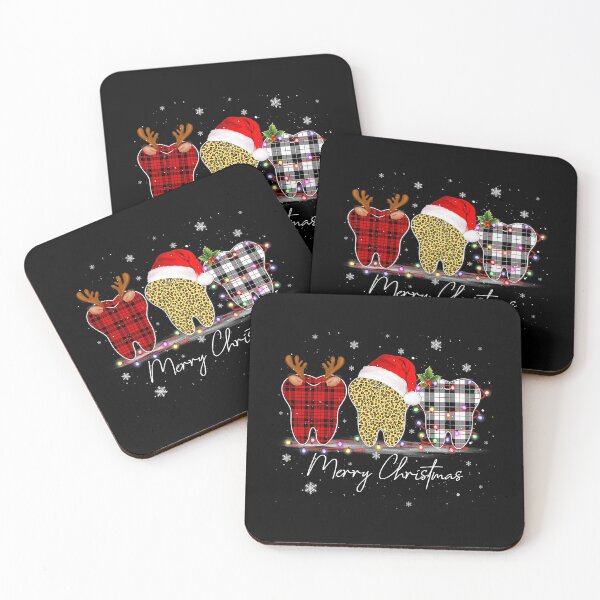 Item preview, Merry Christmas Dentist Teeth Santa Hat Xmas Leopard Plaid designed and sold by NevaehRey.