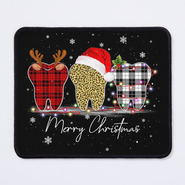 Item preview, Merry Christmas Dentist Teeth Santa Hat Xmas Leopard Plaid designed and sold by NevaehRey.