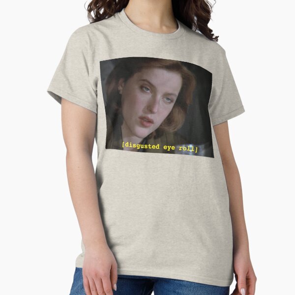 Vista previa del artículo con la obra «Dana Scully pone los ojos en blanco // Expediente X», diseñado y vendido por jodilovesbucky.