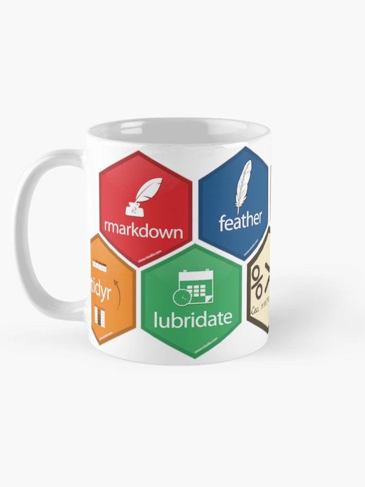 Thumbnail 5 of 6, Coffee Mug, The R/RStudio Universe designed and sold by volcanoTees.