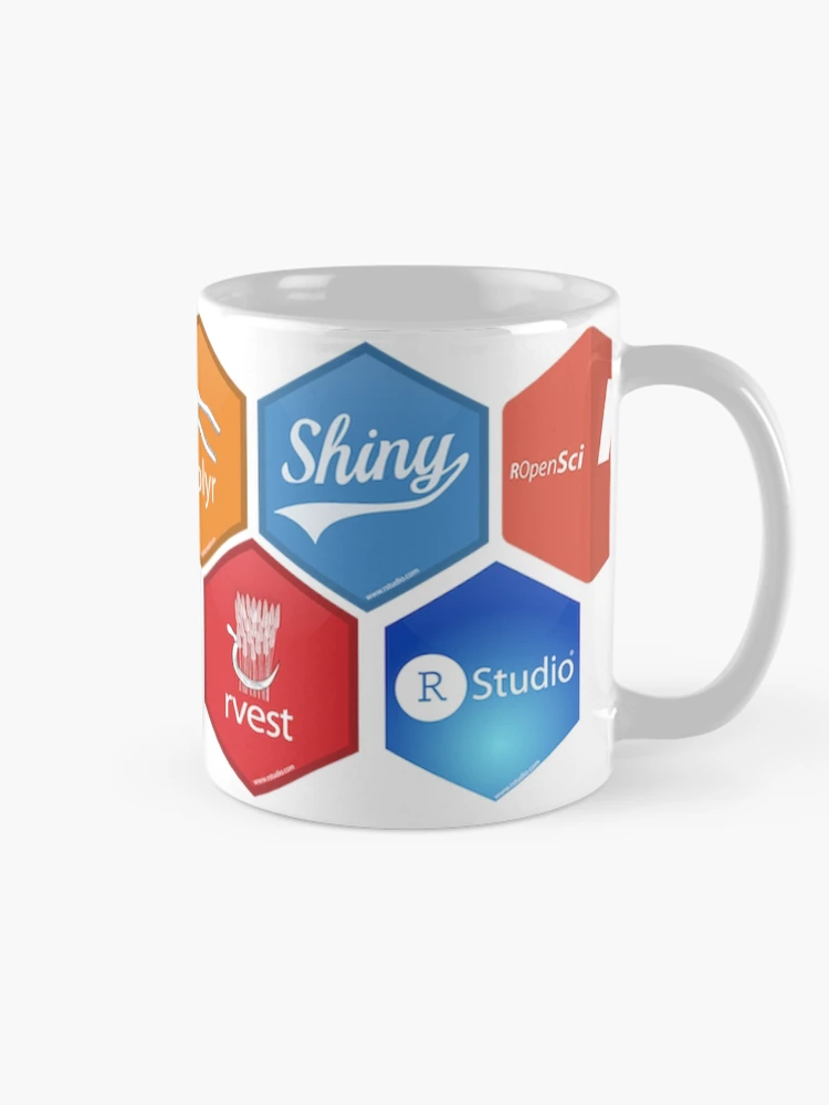 Thumbnail 3 of 6, Coffee Mug, The R/RStudio Universe designed and sold by volcanoTees.
