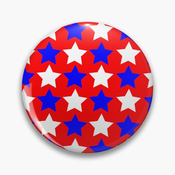Item preview, Red background with medium white and blue stars: gift idea, decor, accent piece, decorations, home, office, work space, flag days designed and sold by Becky Hunter.