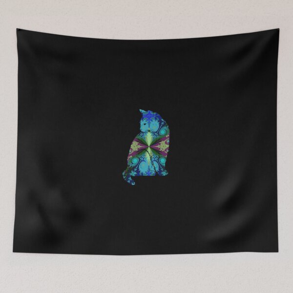 Item preview, Artistic Cat Lover Feline Psychedelic Abstract Hippy Fractal designed and sold by denissebla.