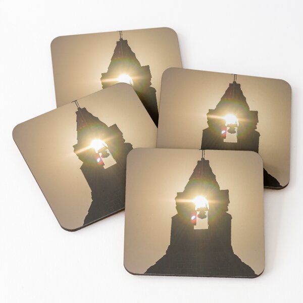 Item preview, Silhouette of old church in Bulla Victoria with sunset glinting through the bell tower designed and sold by James-Cole.