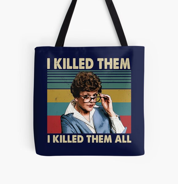 Vista previa del artículo con la obra «Vintage Jessica Fletcher Los maté a todos Asesinato que ella escribió», diseñado y vendido por ChrisTinewilKin.