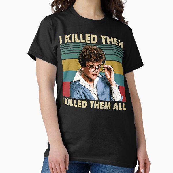 Vista previa del artículo con la obra «Vintage Jessica Fletcher Los maté a todos Asesinato que ella escribió», diseñado y vendido por ChrisTinewilKin.