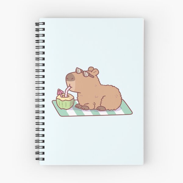 Item preview, Chill Capybara Drinking Coconut Juice designed and sold by rustydoodle.