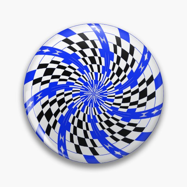Item preview,  Blue Black and White Checkered Swirl designed and sold by SeaChangeDesign.
