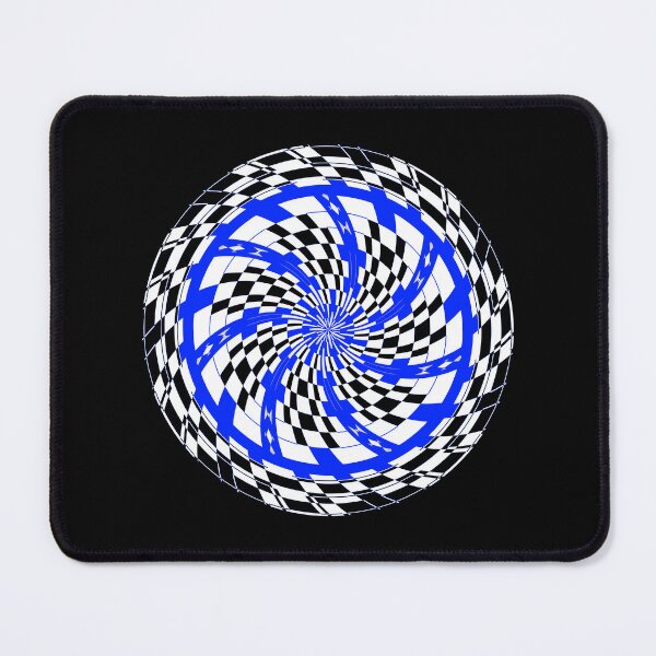 Item preview,  Blue Black and White Checkered Swirl designed and sold by SeaChangeDesign.