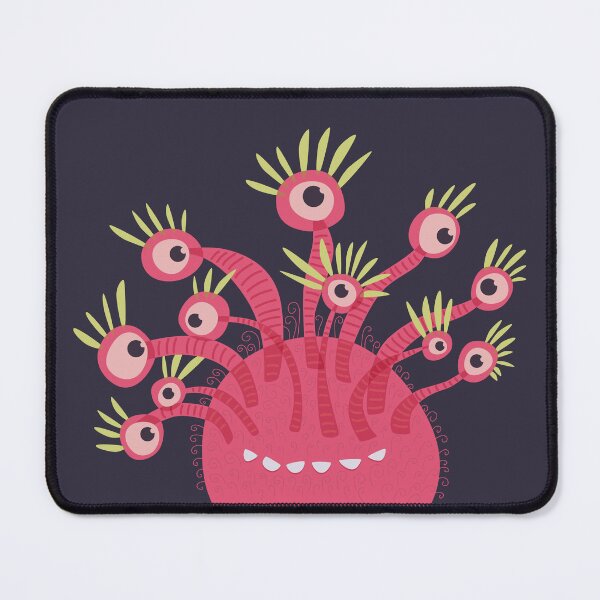 Item preview, Funny Pink Monster With Eleven Eyes designed and sold by Boriana Giormova.